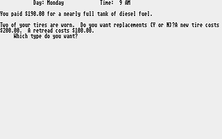 Trucker atari screenshot